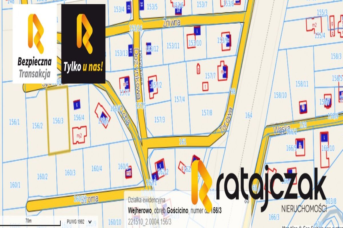 Działka Budowlana 988m2 w GościcinieGościcino