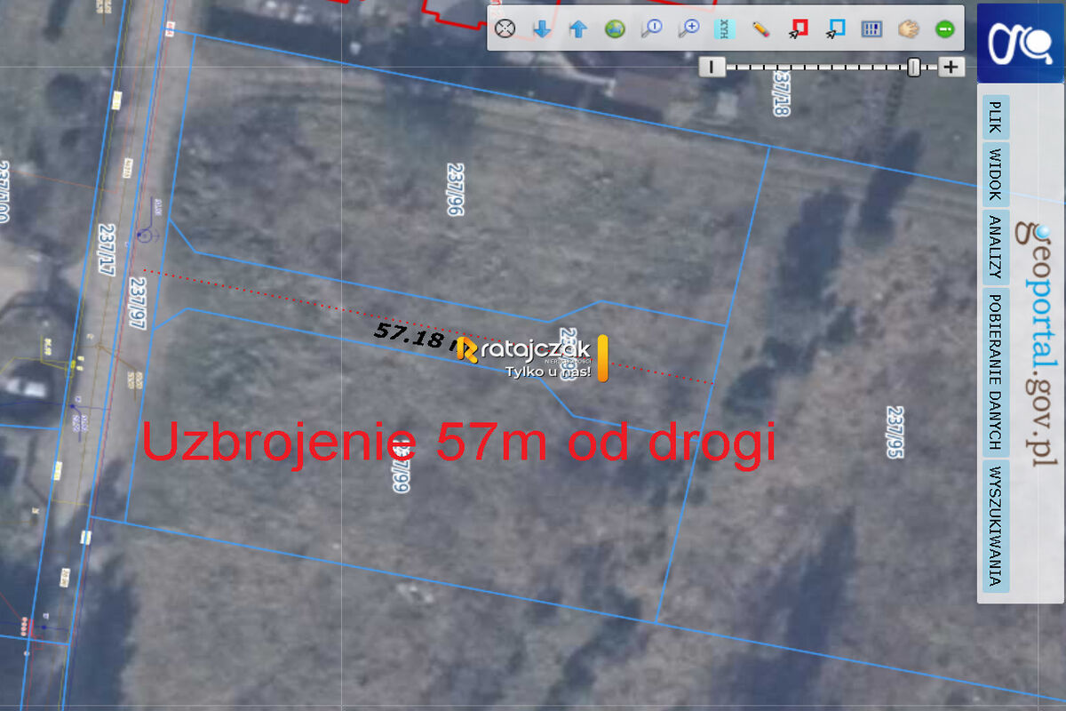 DZIAŁKA BUDOWLANA | ORLE | POD LASEM BLISKO RZEKIOrle
