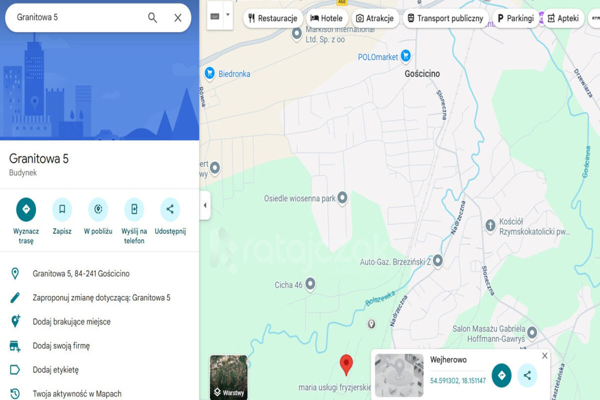 DZIAŁKA BUDOWLANA | GOŚCICINO | Z WIDOKIEM NA LASGościcino