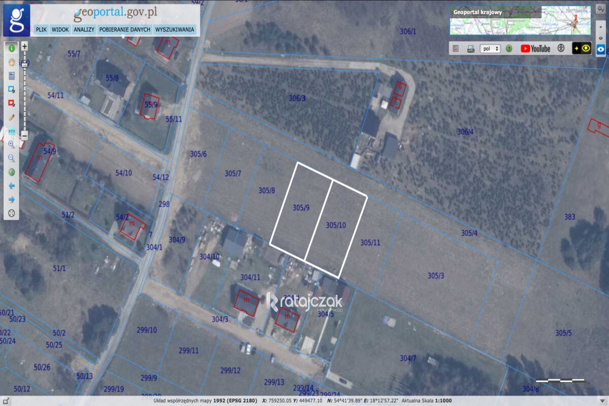 Działki 1096 m2 z Warunkami Zabudowy | DomatówkoDomatówko