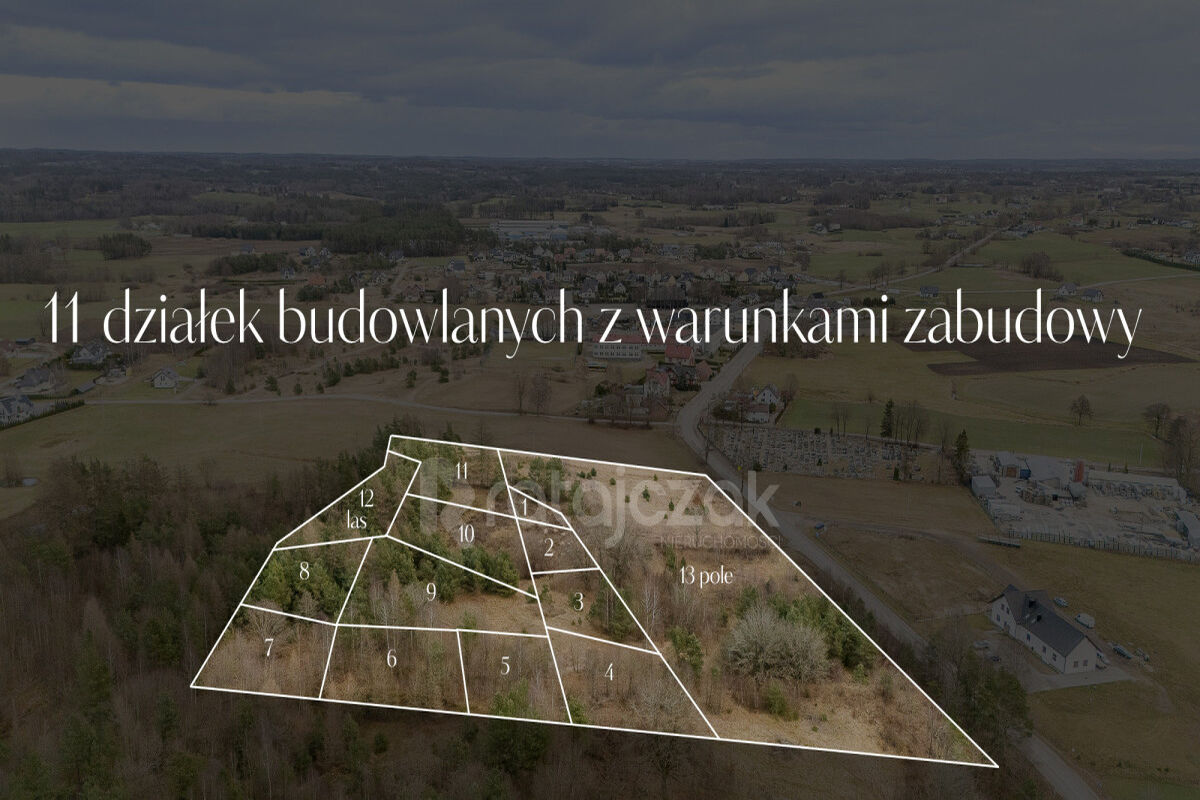 11 DZIAŁEK POD LASEM | NA WZGÓRZU | WZ |POMIECZYNOPomieczyno