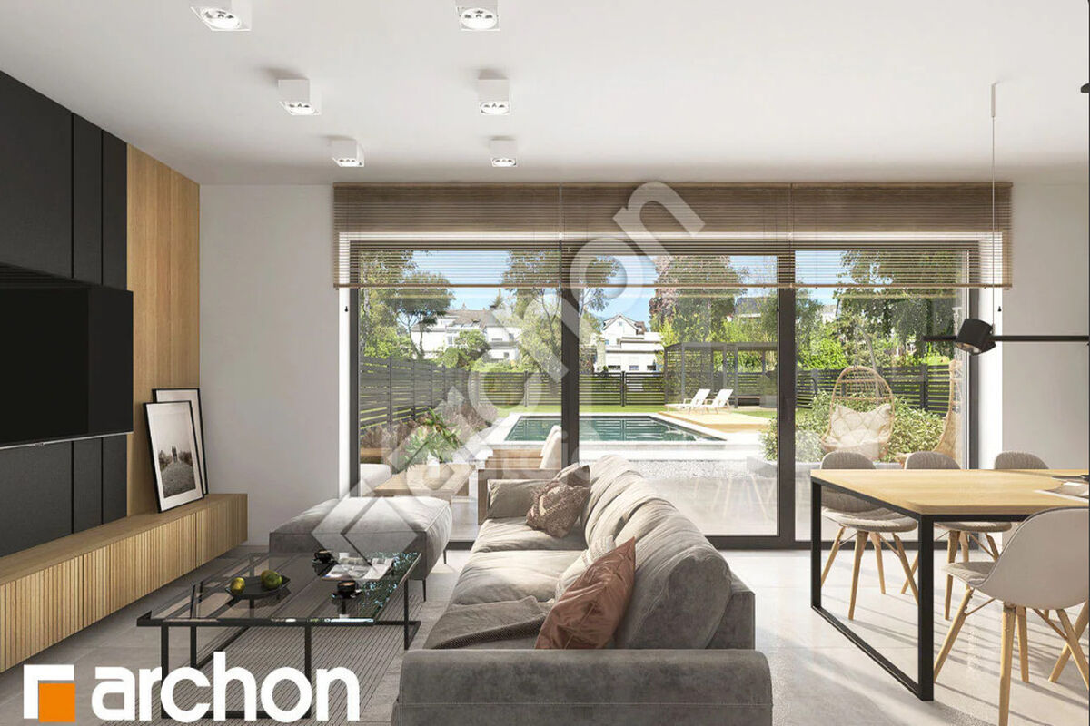 Nowoczesny dom w zabudowie bliźniaczejPrzodkowo