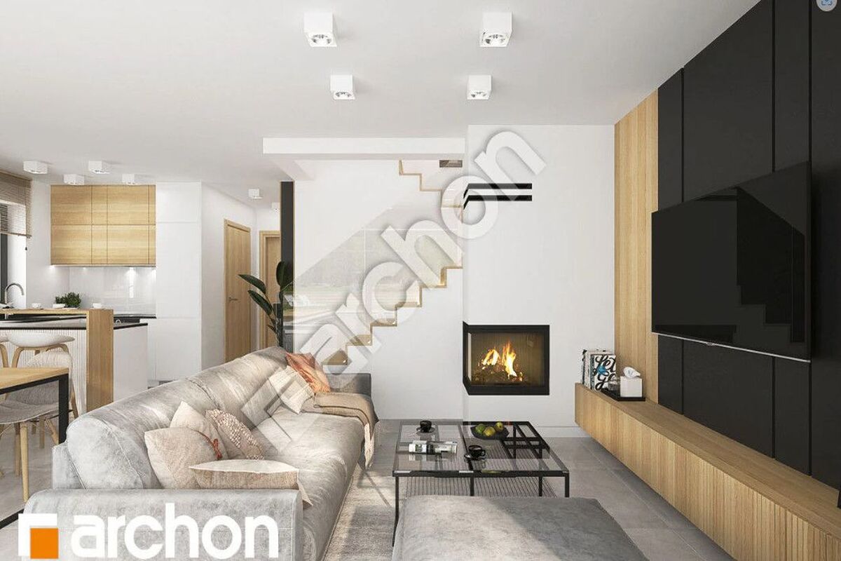 Nowoczesny dom w zabudowie bliźniaczej|bez Pcc 2%Banino