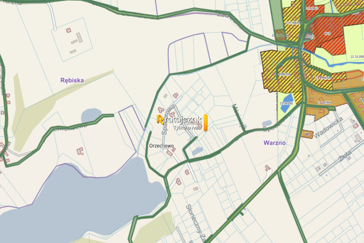 Urokliwa działka budowlana 1001 m² w Warznie – Warzno