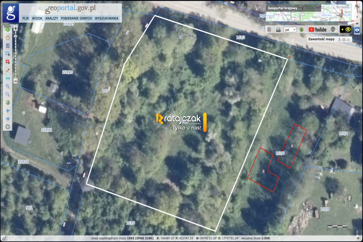 Działka 6066 m² | Ciekocino gm. Choczewo | WZ na 2 domy | Blisko morza – Ciekocino