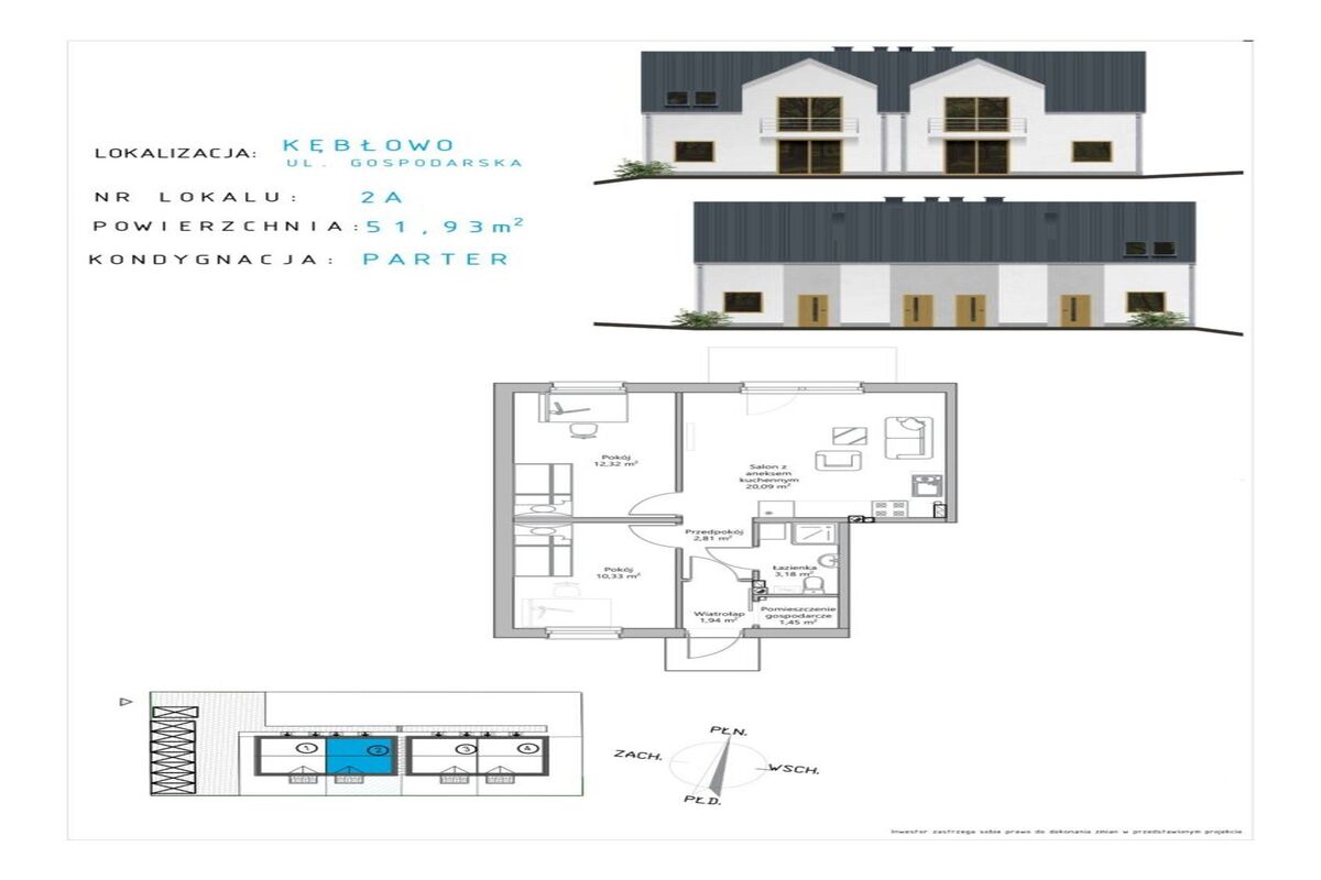 Ostatni wolny z OGRÓDKIEM |3 pokoje|M.Postojowe|S6Kębłowo