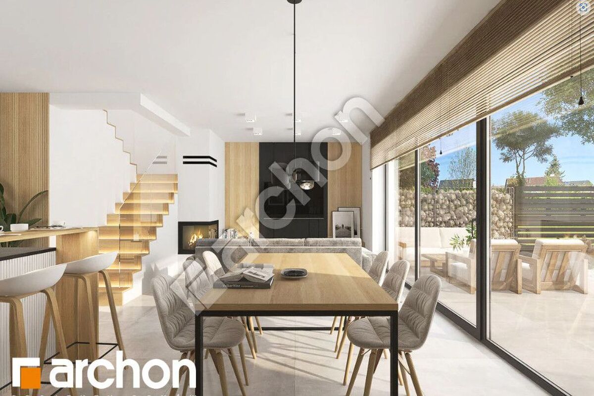 Nowoczesny dom w zabudowie bliźniaczej | BaninoBanino