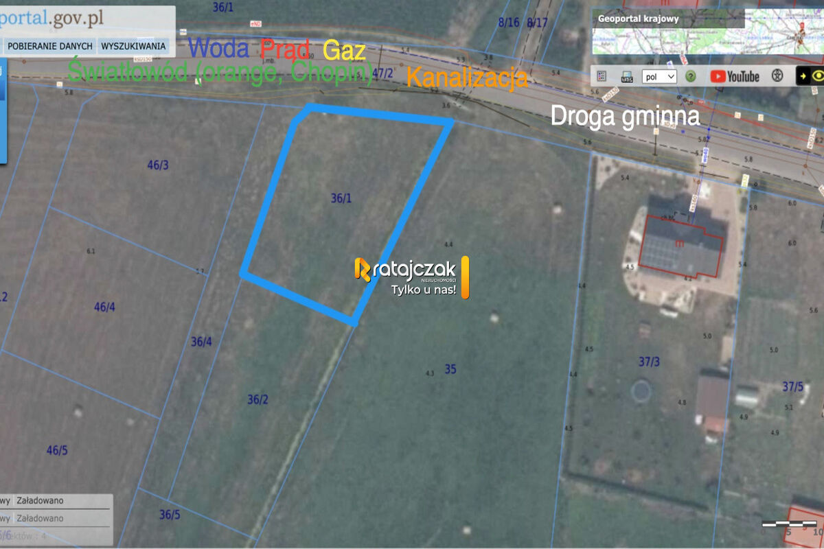 DZIAŁKA BUDOWLANA | UZBROJONA | LAS | NAD MORZEMParszczyce