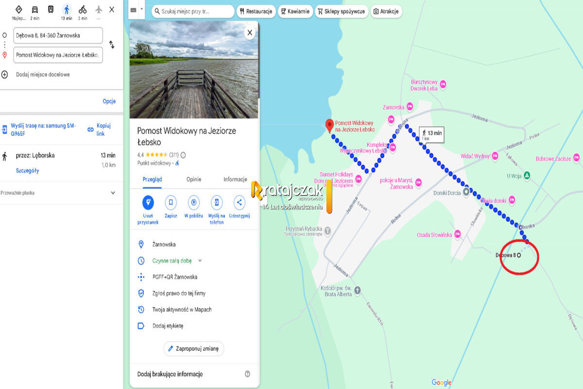 DZIAŁKA POD LASEM |5km ŁEBA| NAD JEZIOREM I MORZEMŻarnowska