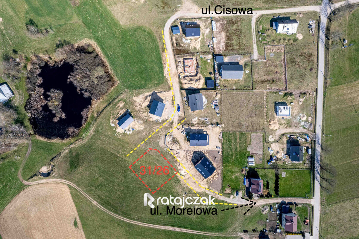 Narożna działka budowlana | 1001 m2 | Od południaSopieszyno