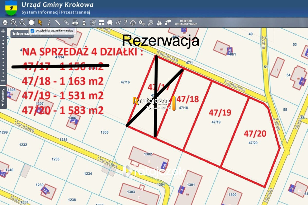 UZBROJONA DZIAŁKA BUDOWLANA | WIERZCHUCINO | MORZEWierzchucino