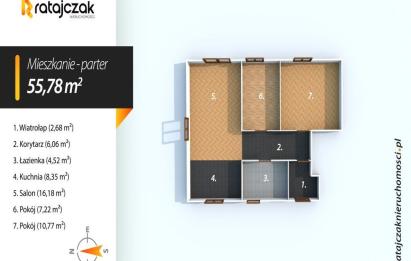 Rzut, plan 3 POK | PARTER | SYCHOWO | BLISKO LASU S6 | OGRÓD-Sychowo