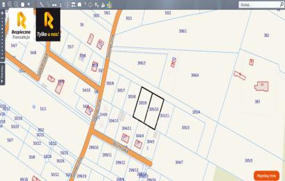 Rzut, plan Działki 1096 m2 z Warunkami Zabudowy | Domatówko-Domatówko