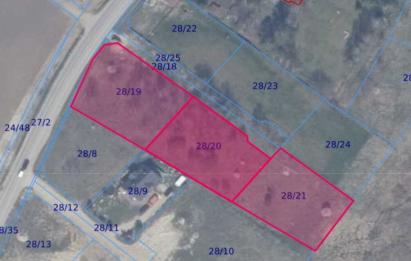 Rzut, plan Kompleks 3 działek budowlanych– Przyjaźń k. Żukowa-Przyjaźń