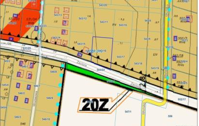 Rzut, plan Działka budowlana – | MPZP | prąd na działce-Jantar