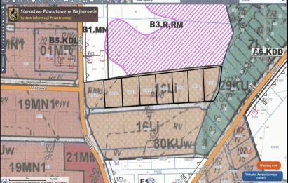 Rzut, plan Perlino | Działki z MPZP | 800 m od jeziora-Perlino