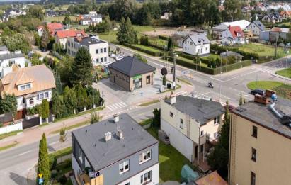 Rzut, plan Dom w zabudowie bliźniaczej-Rumia
