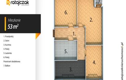 Rzut, plan 3 pokoje w centrum Pruszcza Gdańskiego-Pruszcz Gdański