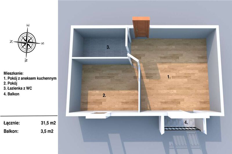 2 pokoje|Nowe budownictwo|Piwnica|SKM - Wejherowo