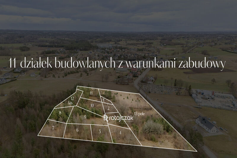 11 DZIAŁEK POD LASEM | NA WZGÓRZU | WZ |POMIECZYNO - Pomieczyno