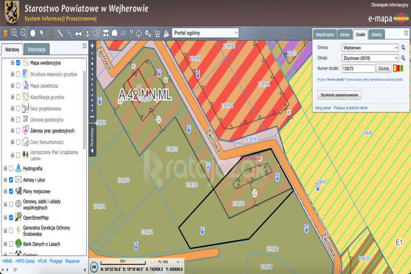 Działka pod lasem | 2055 m2| Zbychowo ul. Żwirowa - Zbychowo